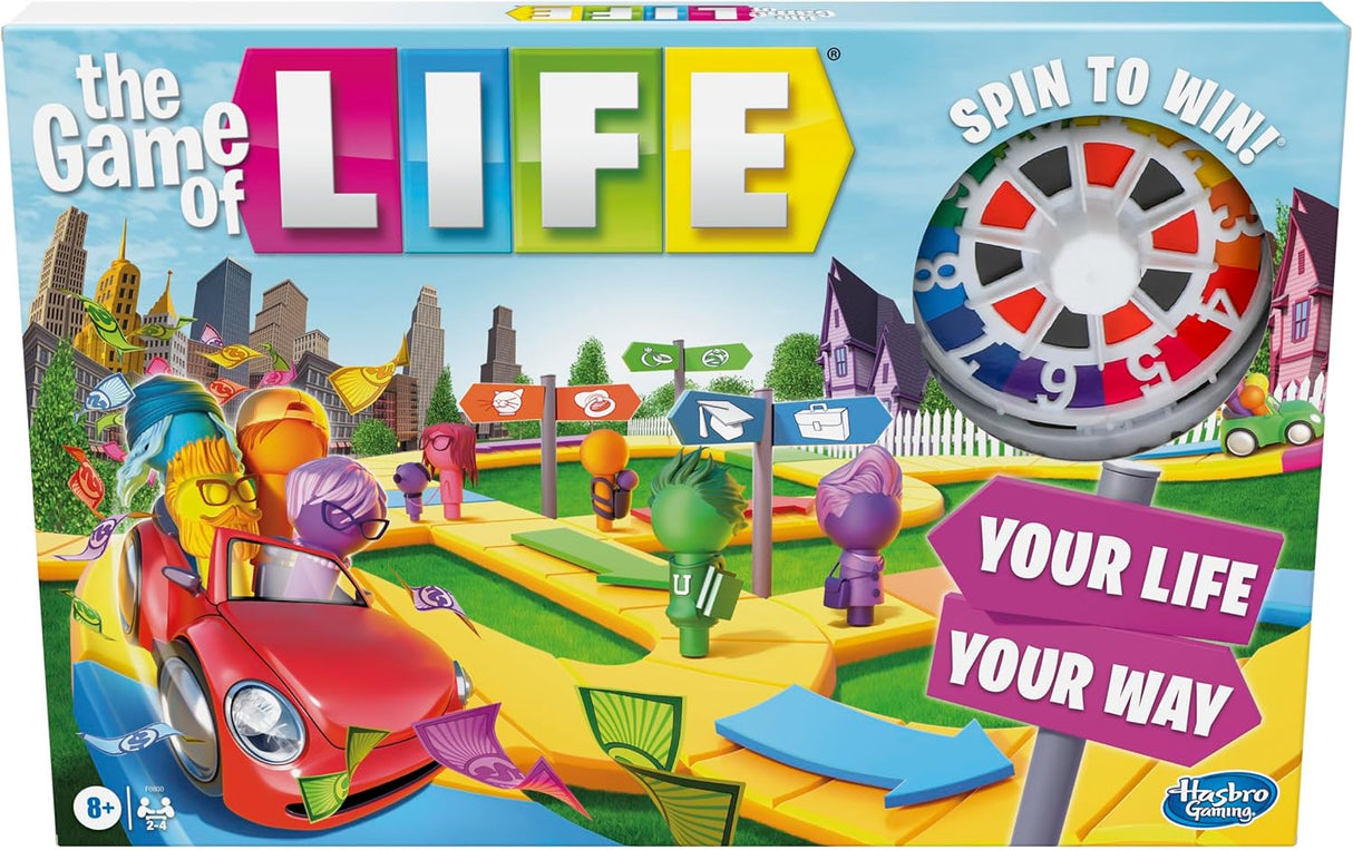 Juego de Vida Hasbro, juego de mesa familiar para 2-4 jugadores