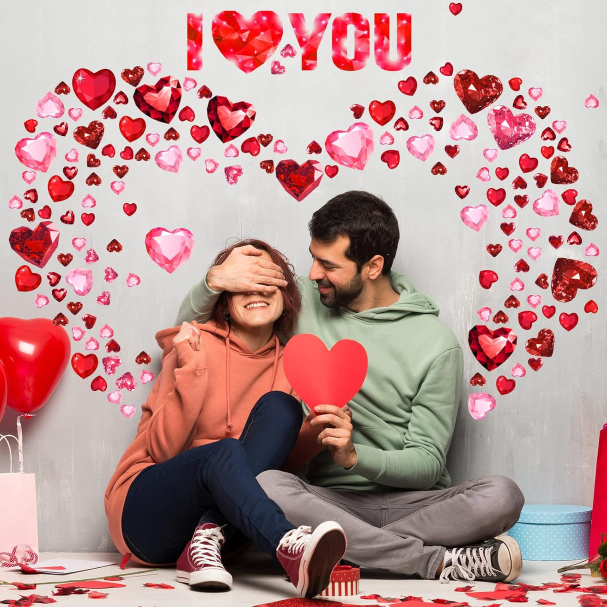 Stickers de Pared para San Valentín, 259 Piezas, Removibles