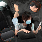 Colchón inflable de aire para coche, cortina divisora de coche, sombra para asiento trasero, cama, colchón de coche, camping, ventana de coche, con bomba de aire, 2 almohadas de aire, almohada de viaje, tapones para los oídos para SUV, RV, camión