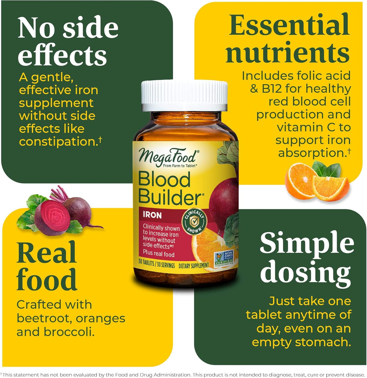 Suplemento de hierro Blood Builder estimulante energético