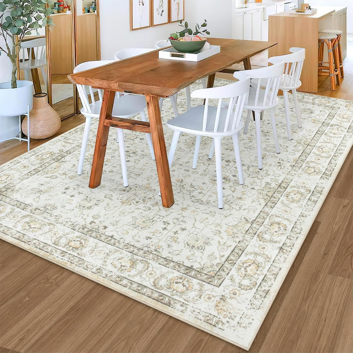LIVEBOX Alfombra Lavable 6x9, Antideslizante, Baja Pila