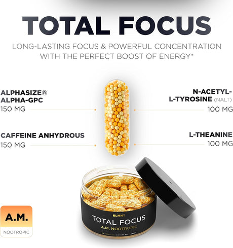 Suplementos  AMPM Nootropic Stack: Focus + Calm, Memory