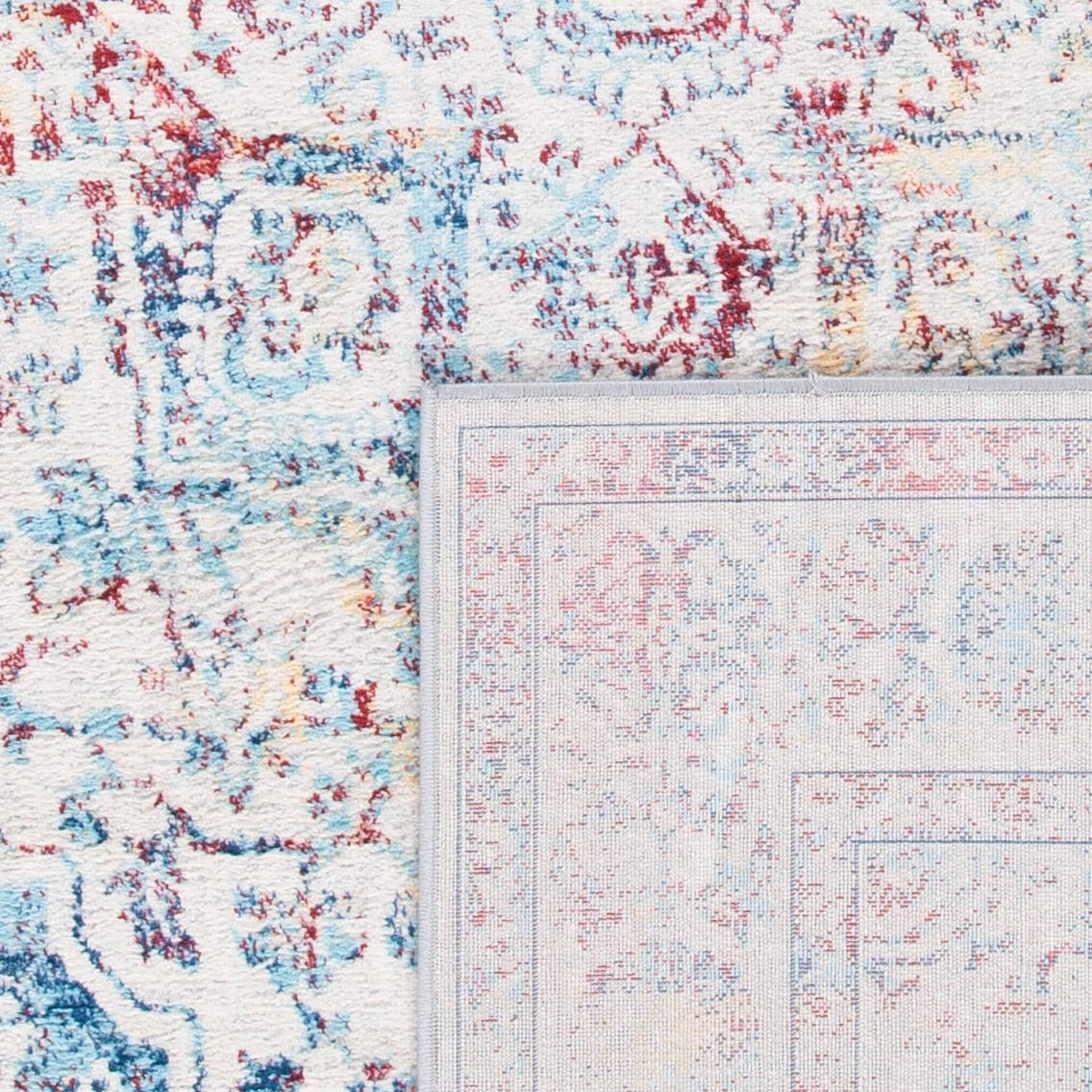 Alfombra de Medallón Distressed 6' x 9' para Sala y Oficina