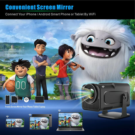Proyector Mini 5G WIFI 1080P 4K, Bluetooth, Pantalla 30-150