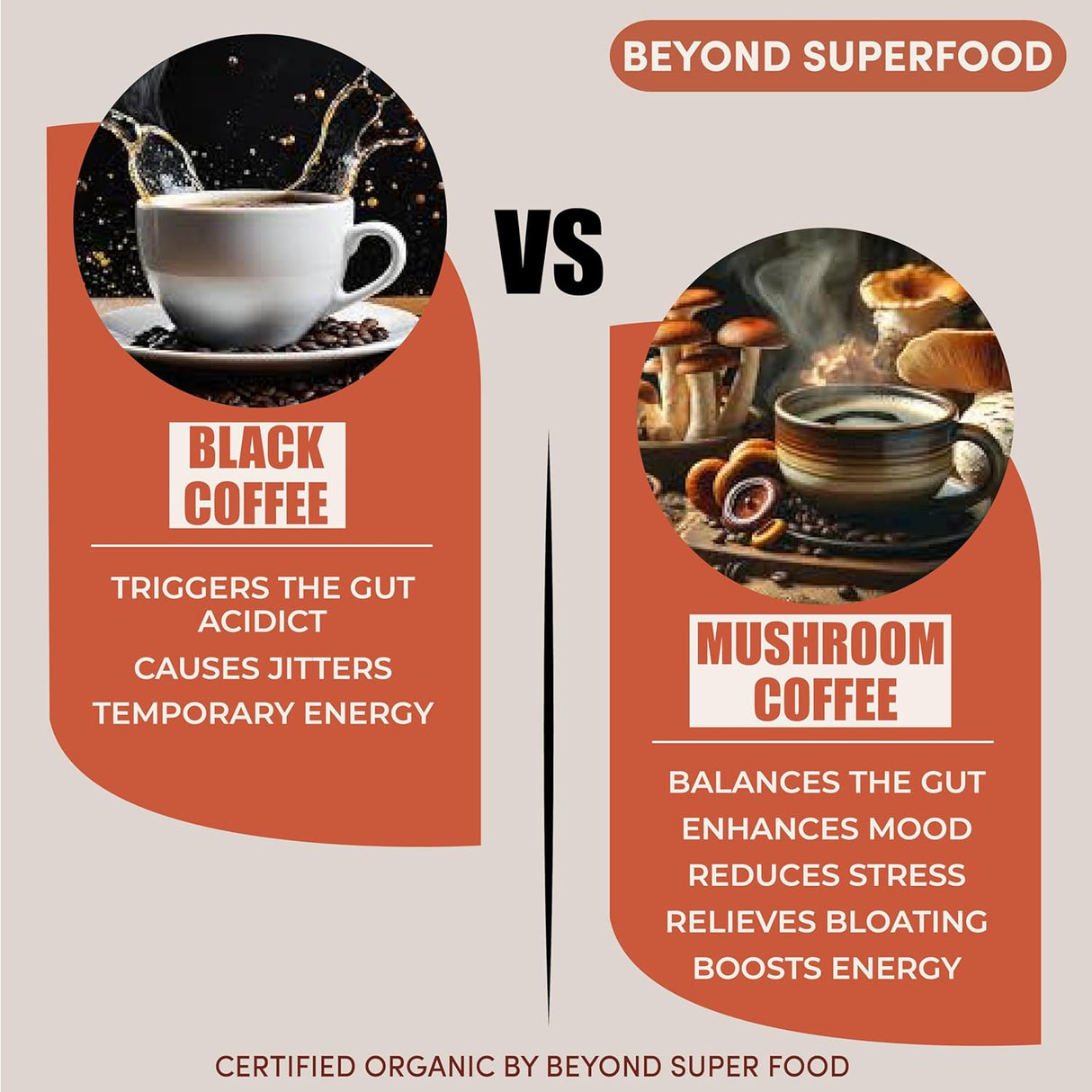 Café de setas adaptogénicas | Energía y enfoque | Orgánico