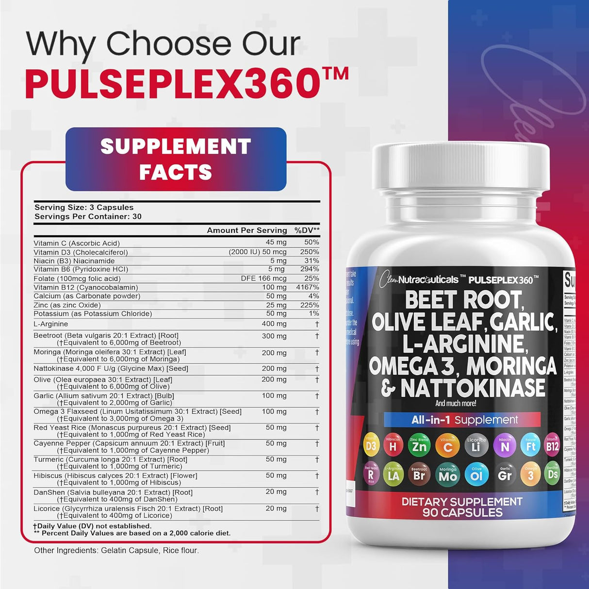 Suplemento Nutraceuticals de raíz de remolacha 6000 mg