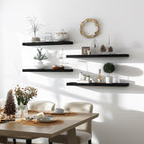 Estanterías flotantes de madera PHPH, 24 pulgadas, set de 6