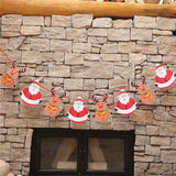 Banderas de Navidad, decoración colgante, 4 piezas, papel