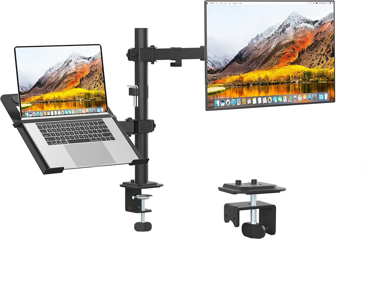 Soporte para Monitor y Laptop, Brazo Ajustable hasta 17.6lbs