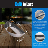 Insert para parrilla SnS Grills, acero inoxidable, 22 Original