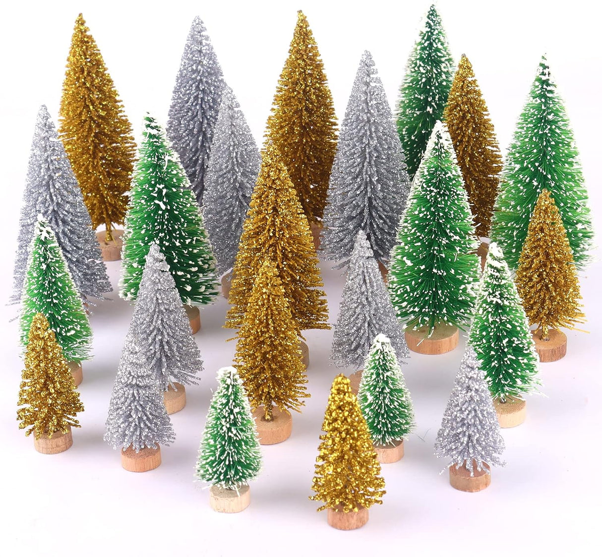 Árbol de Navidad Miniatura de Mesa, Decoración 24pcs