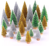 Árbol de Navidad Miniatura de Mesa, Decoración 24pcs