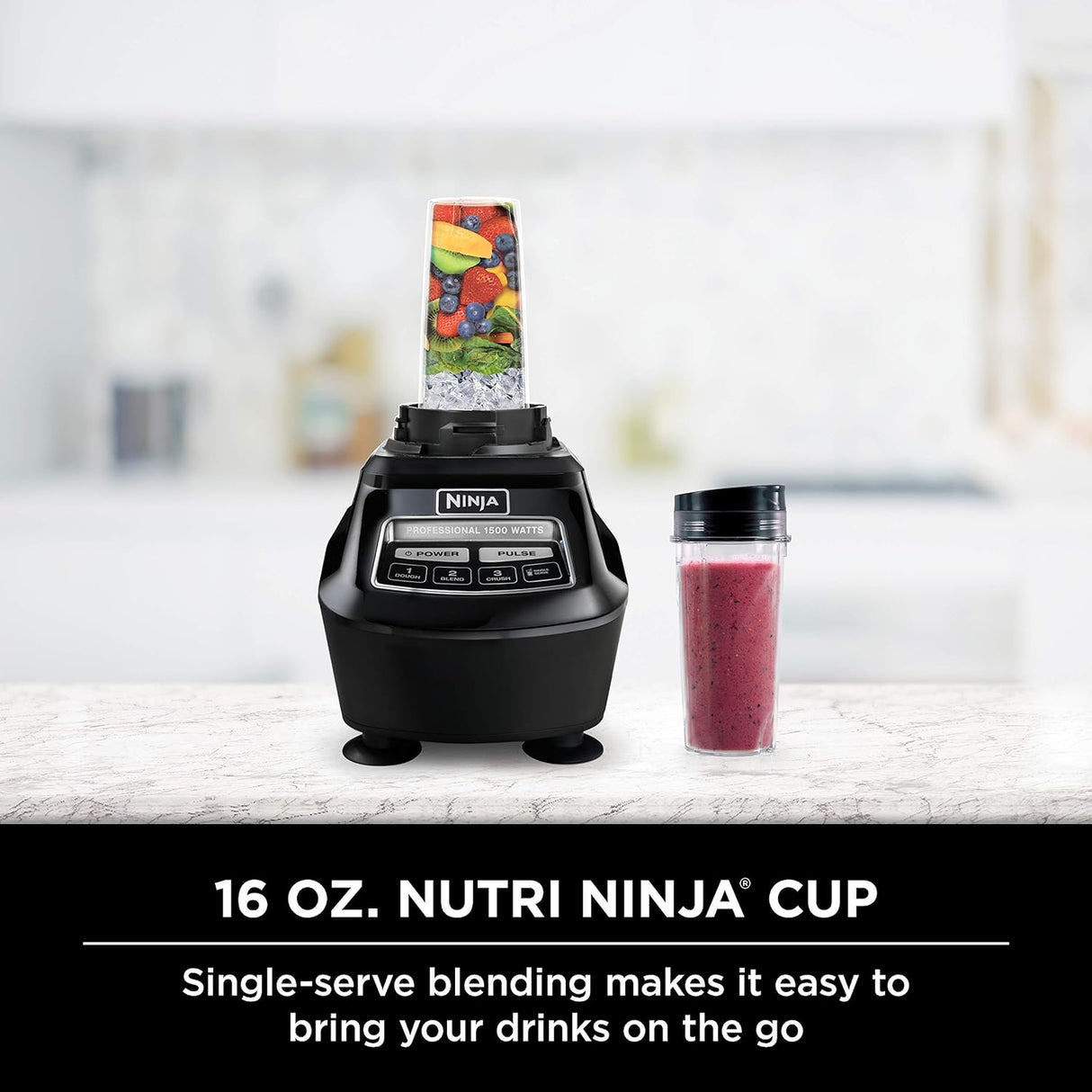Procesador de 64 oz 4 Funciones para Batidos Ninja  (2) Tapa
