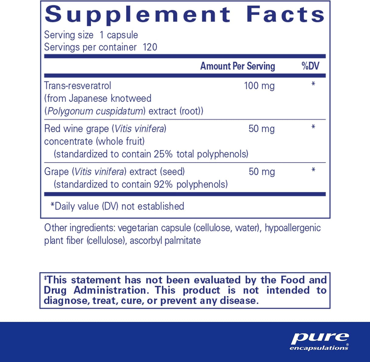 Suplemento Resveratrol Extra para apoyar la función celular