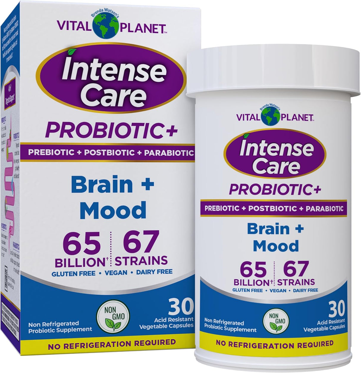 Vital Planet Suplemento 4 en 1 para Cerebro y Estado de Ánimo, 65B CFU