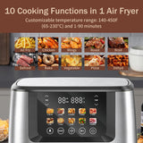 Freidora de aire SEEDEEM Max XL 10 en 1, 8 Qt, pantalla táctil