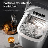 Máquina de Hielo AGLUCKY, 26.5Lbs/24H, Cubos en 6 Minutos