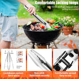 Set de 31 piezas de accesorios de parrilla de acero inoxidable