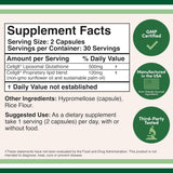 Suplemento Double Wood de glutatión liposomal de 500 mg