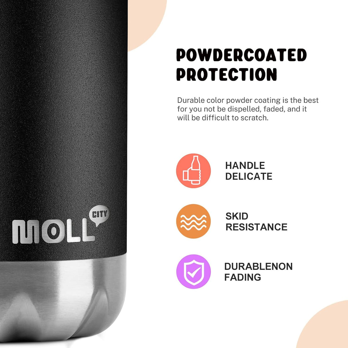 Botella de Agua Infantil 12 oz Acero Inoxidable Aislada