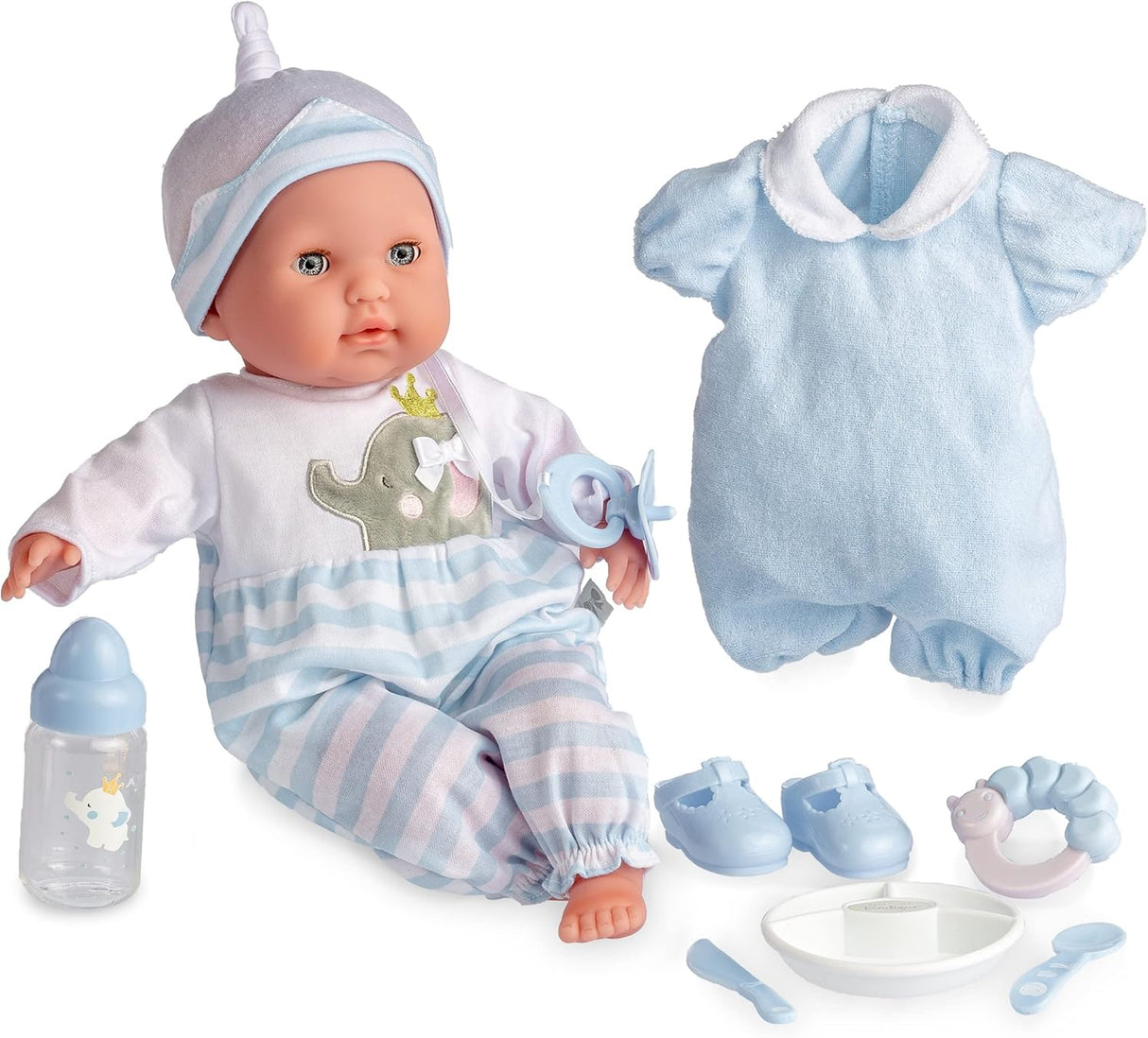 Muñeca de bebé suave de 15 | JC Toys | Ojos abiertos y cerrados