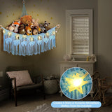 Macramé con Luz Estrellada para Almacenaje de Peluches