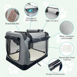 Transportín Grande para 2 Gatos, Fhiny, Plegable y Duradero