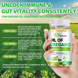 Aceite de Orégano 280 cápsulas, refuerzo inmunológico