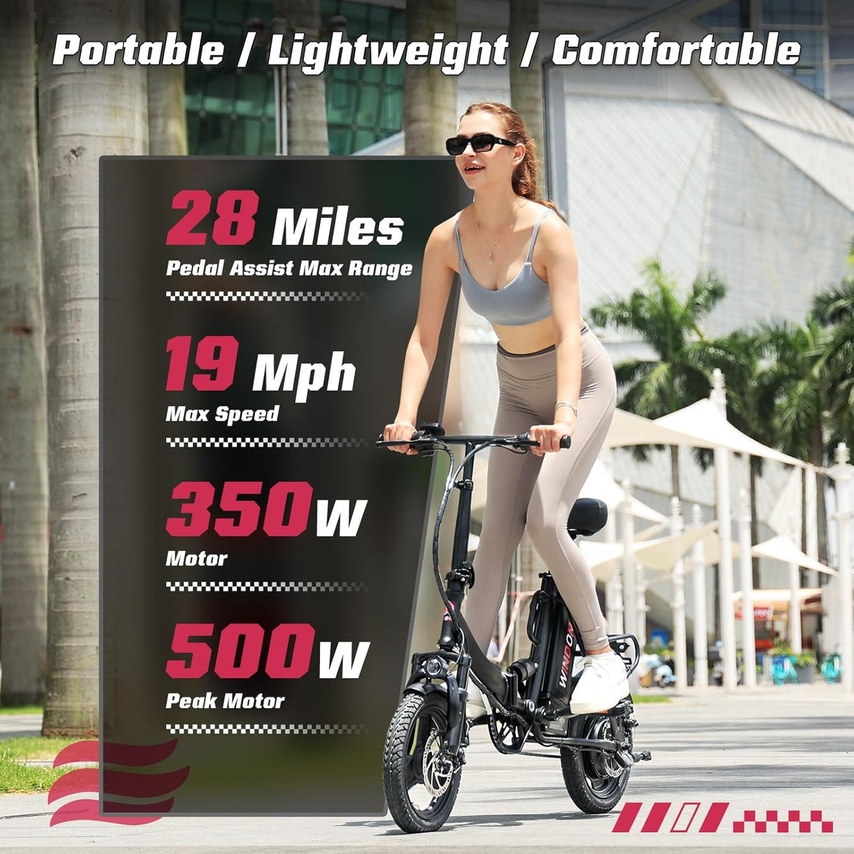 Bicicleta Eléctrica S14/S16, 500W/750W, 19/22 MPH, Plegable