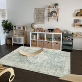 LIVEBOX Alfombra Lavable 5x7, Antideslizante, Estilo Boho