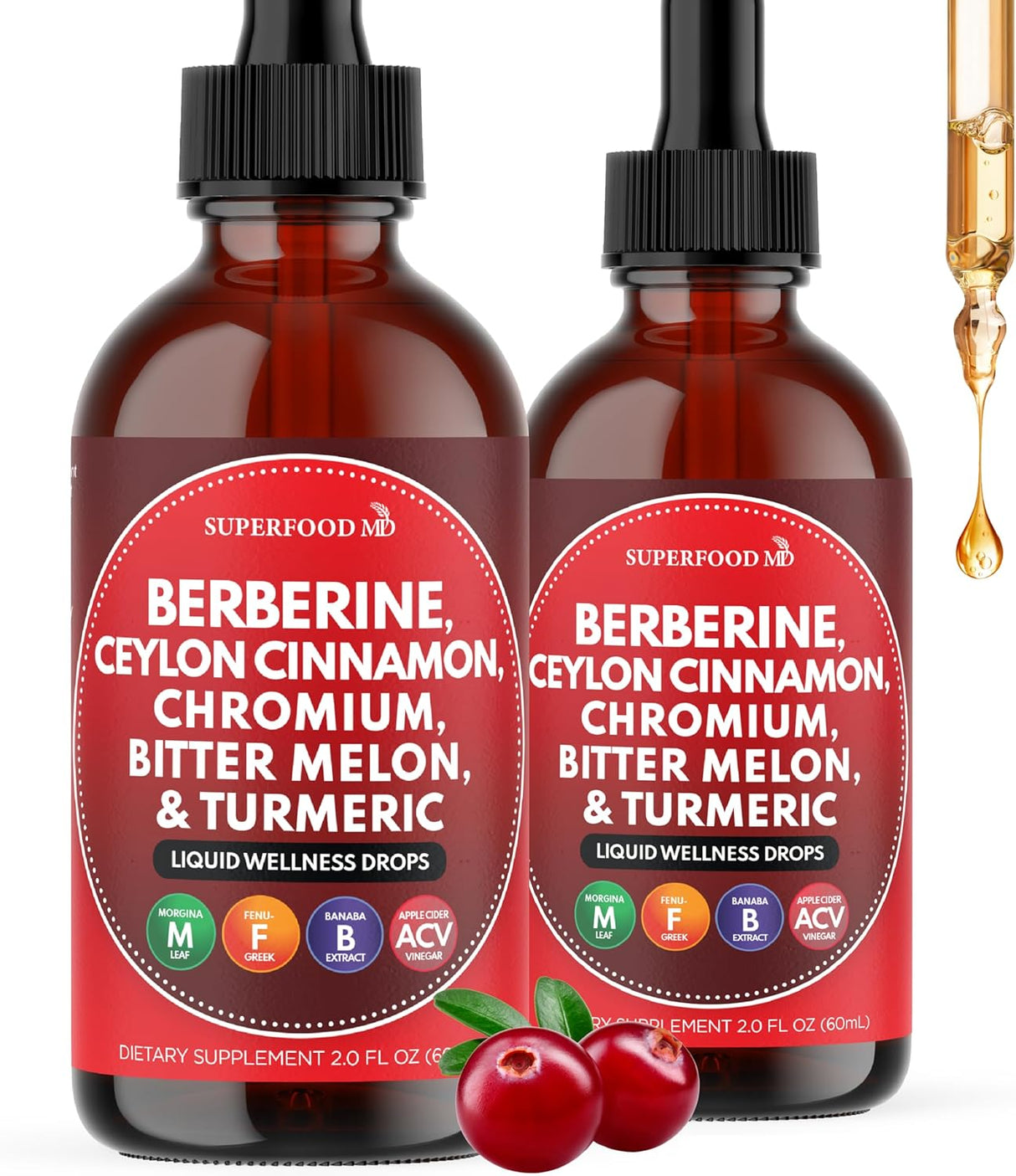 Suplemento líquido Berberina con Canela de Ceilán, 4oz