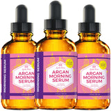 Leven Rose Suero de Argán para la mañana, 100% puro, orgánico, natural, ilumina la tez, estimula el colágeno y la elastina natural, reduce las líneas de expresión y arrugas, 1&nbsp;oz