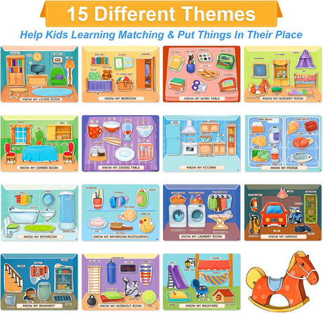 Libros de Pegatinas para Niños, Juguetes Montessori Educativos