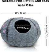 Cueva para Gatos Woolygon – 100% Lana Merino, Enchanted Tree