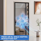 Puerta Mosquitera Magnética Apertura Lateral PET Mejor que Fibra