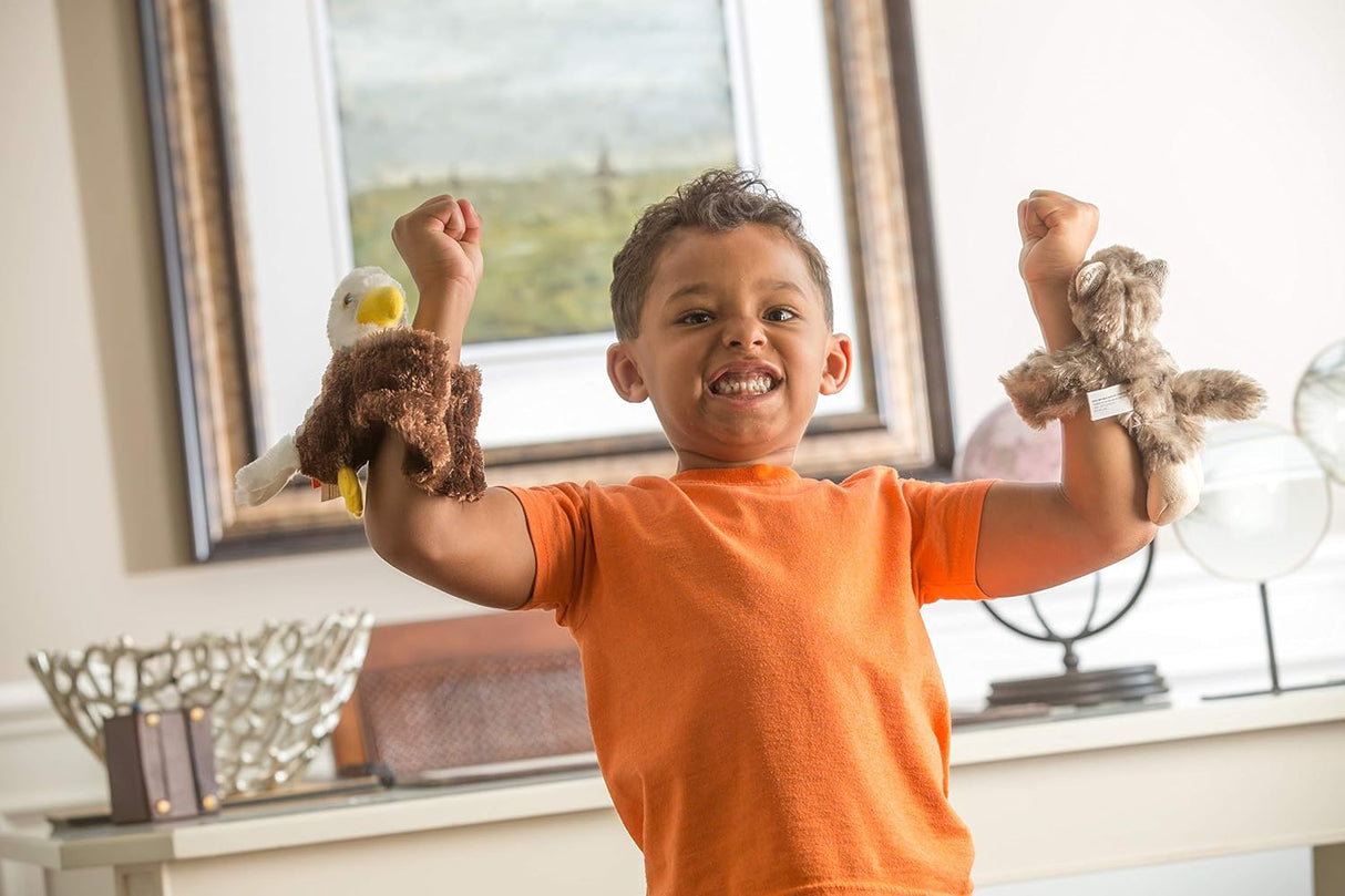 Peluche de águila calva ajustable estilo abrazable
