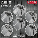 Regadera doble negro mate 75486CBL DELTA FAUCET