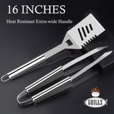 Juego de Utensilios de Parrilla 30pcs ROMANTICIST, Acero Inoxidable