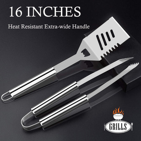 Juego de Utensilios de Parrilla 30pcs ROMANTICIST, Acero Inoxidable