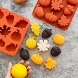 Molde de Silicona 3D Calabaza 2PCS Otoño Decoración Repostería