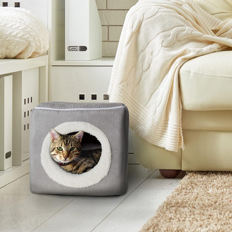 Casa para Gatos - Cama con Cojín Extraíble - PETMAKER