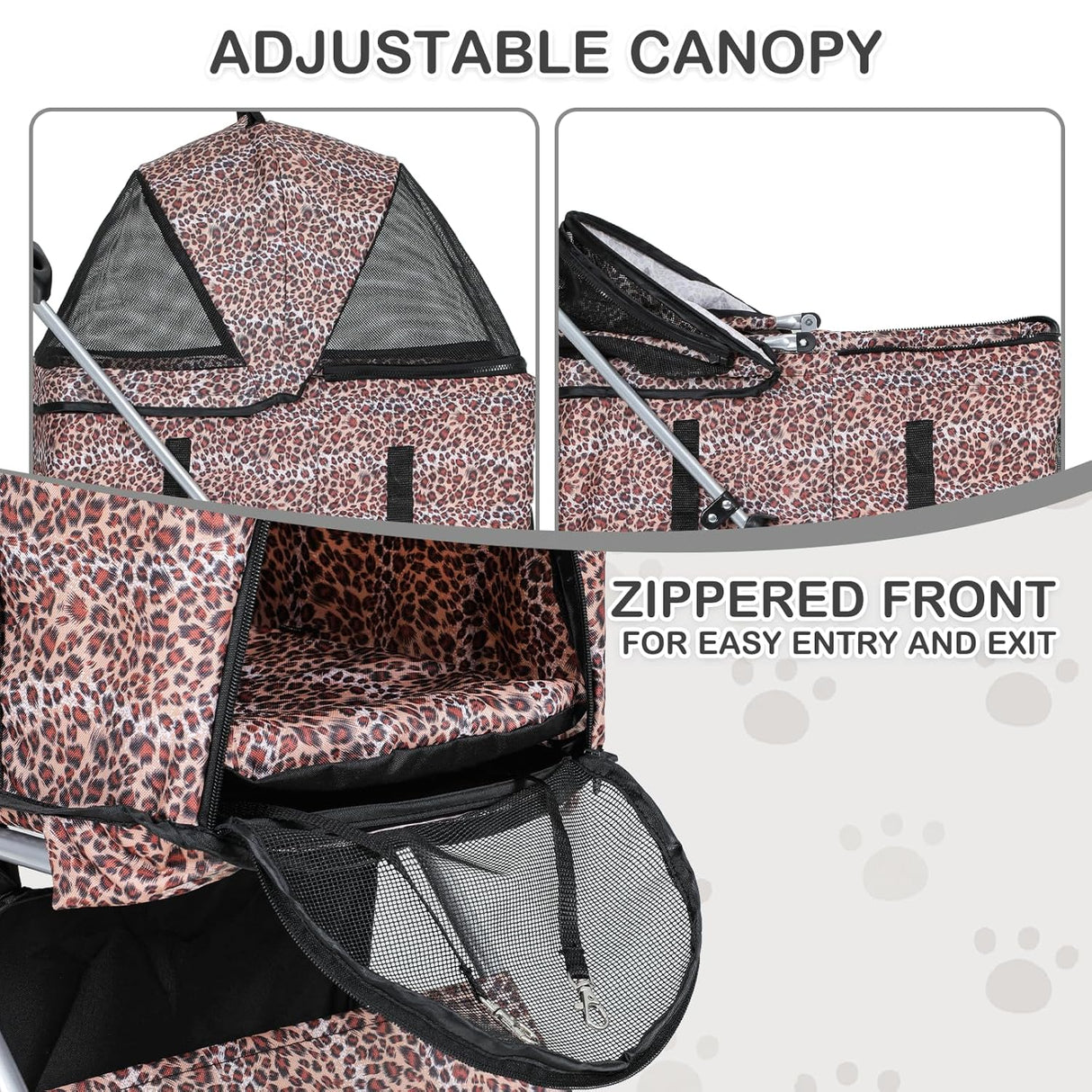 Carro de Mascotas MoNiBloom 3 en 1 Plegable con Transportín