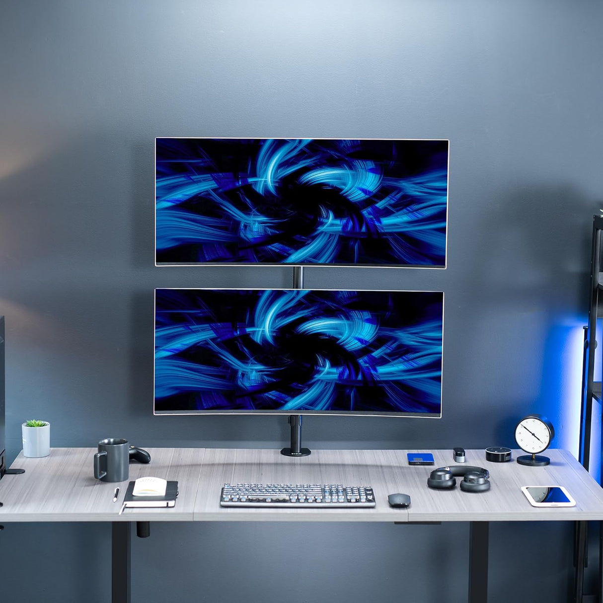 Soporte Doble para Monitores Ultra Anchos VIVO, STAND-V200R