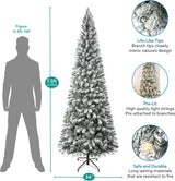 Árbol de Navidad Artificial 7.5ft Naomi Home, 350 Luces, Slim