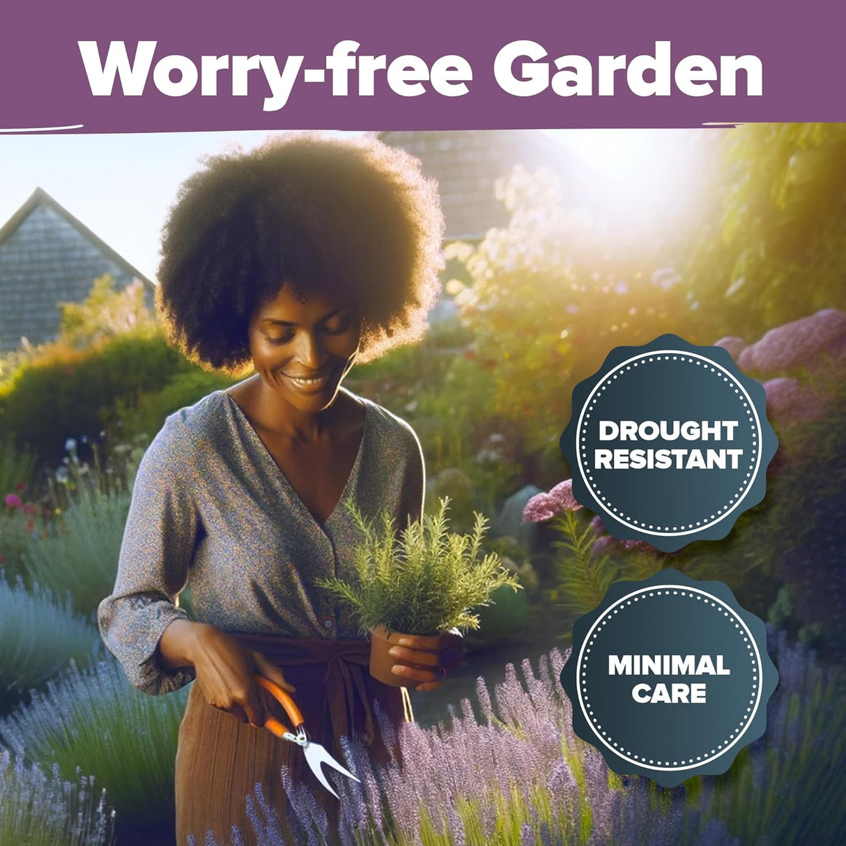 Semillas de Lavanda Premium HOME GROWN, 3000 No GMO, USA