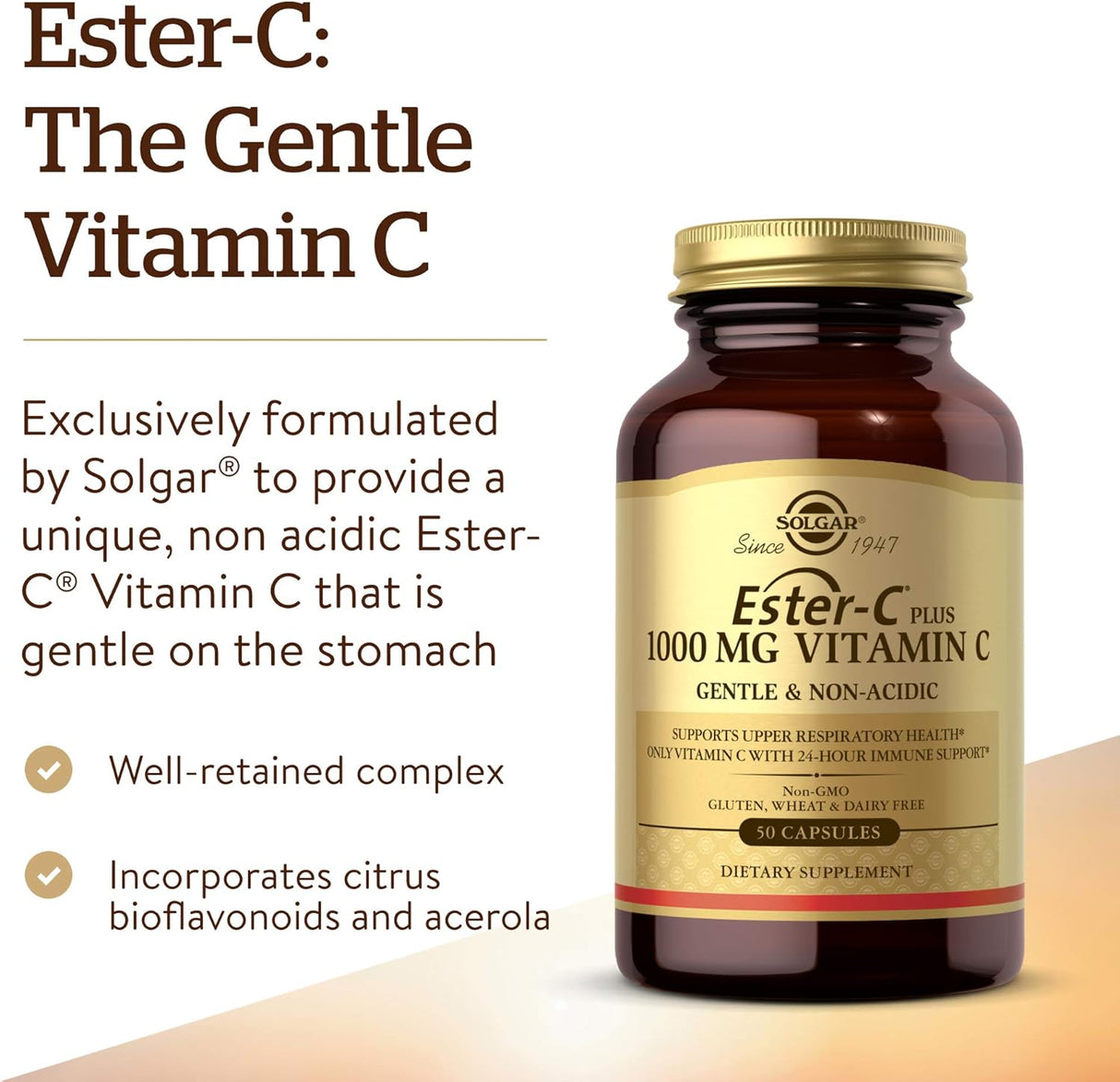 Ester-C Plus Vitamina C 1000mg Solgar 50 Cápulas
