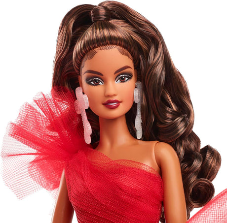 Muñeca Barbie 2024 Holiday, vestido a cuadros, Barbie Signature