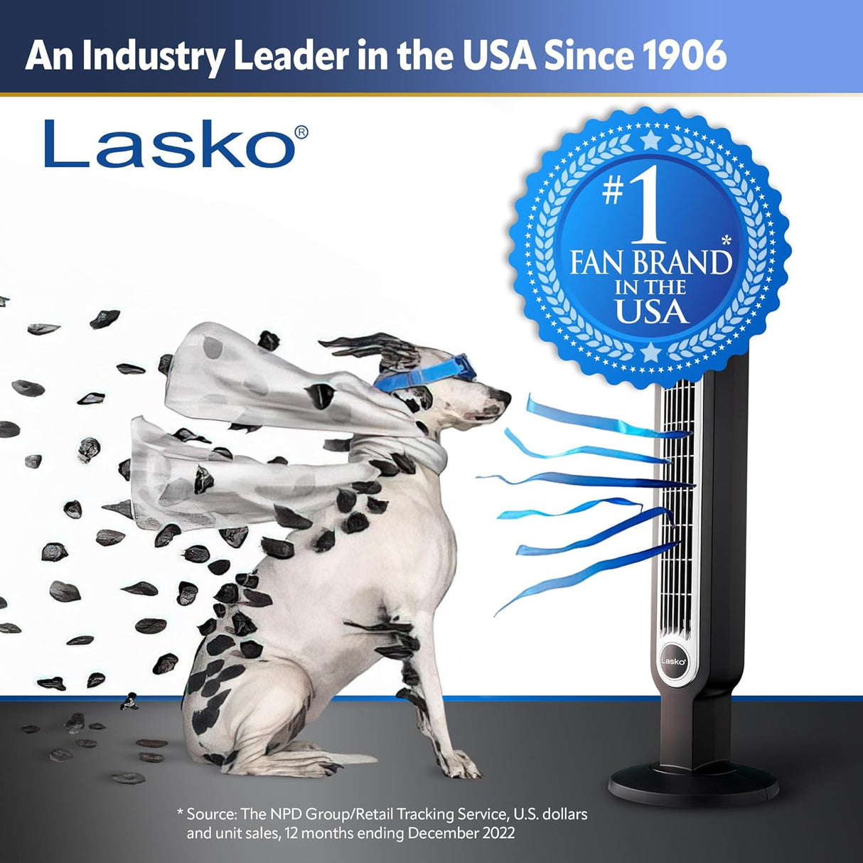 Ventilador de Torre Lasko, Oscilante, Silencioso, 3 Velocidades, T42951