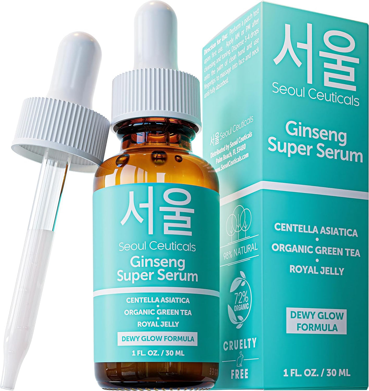 Sérum Coreano con Ginseng, Té Verde, Centella y Jalea Real