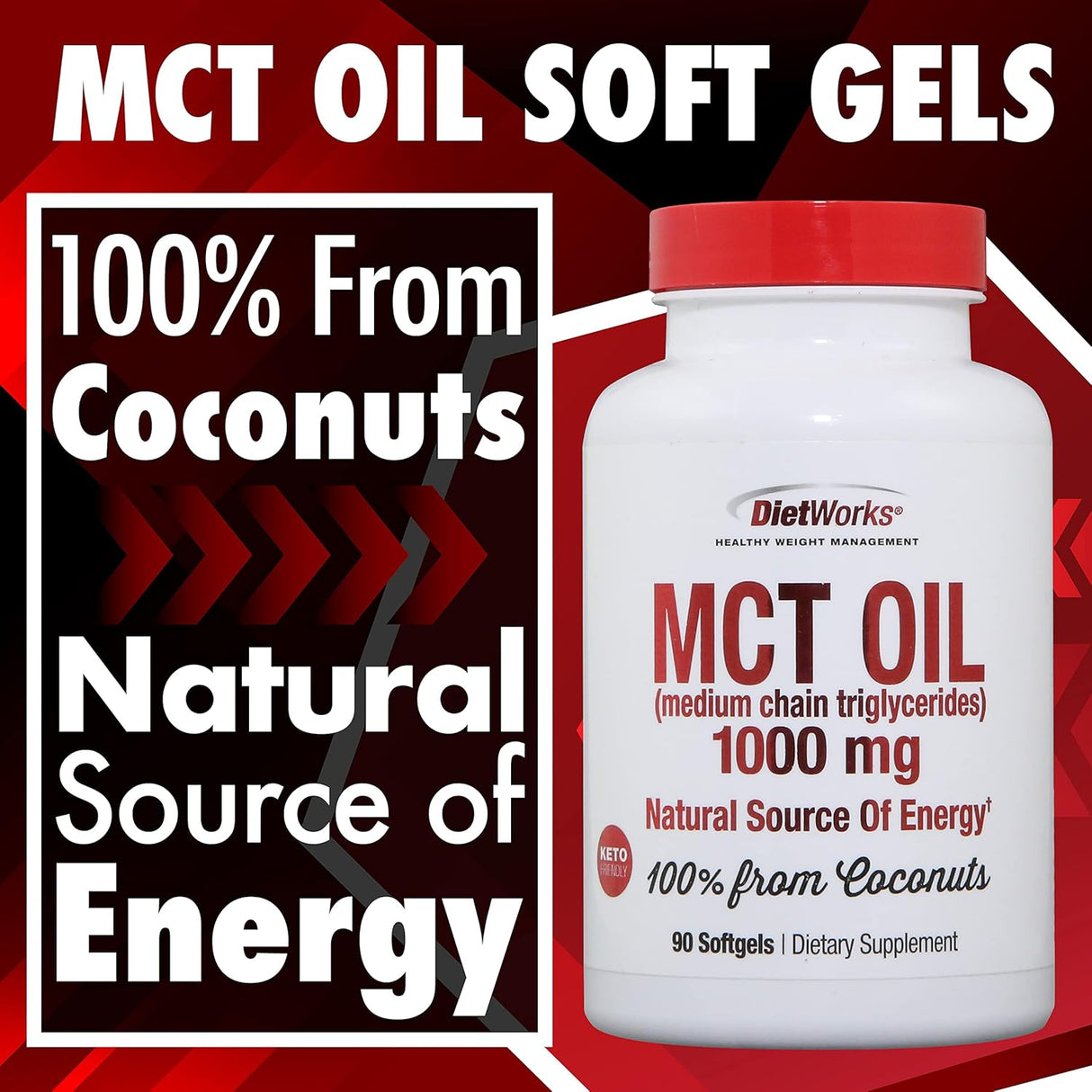 Suplemento Cápsulas de aceite Mct para quemar grasa  90 unid
